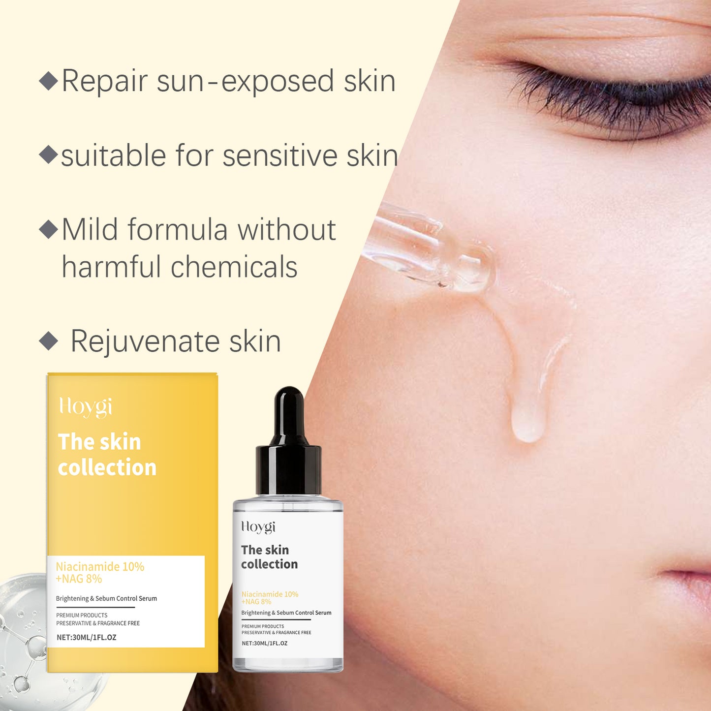 Sérum Hydratant pour le Visage à l’Acide Hyaluronique.