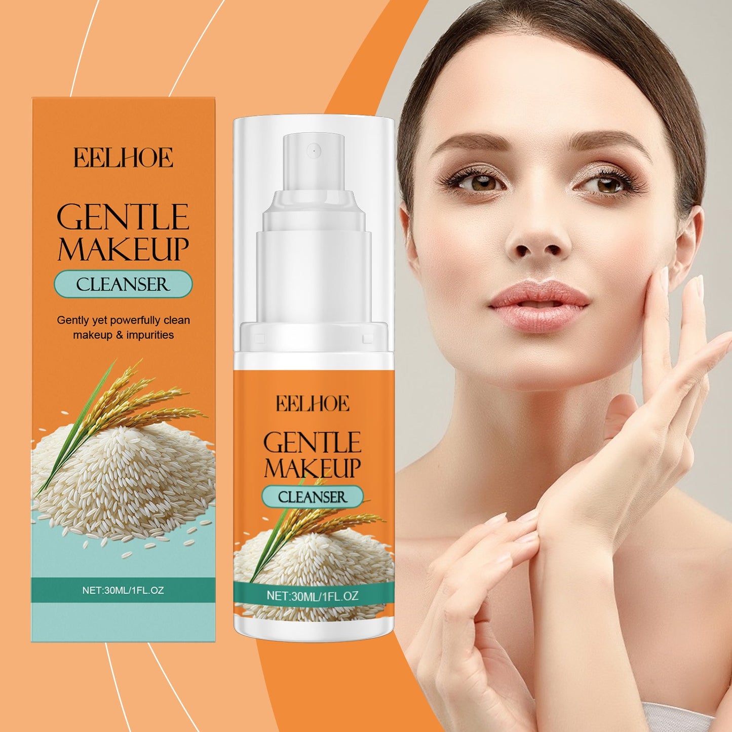 Démaquillant nettoyant doux au riz EELHOE