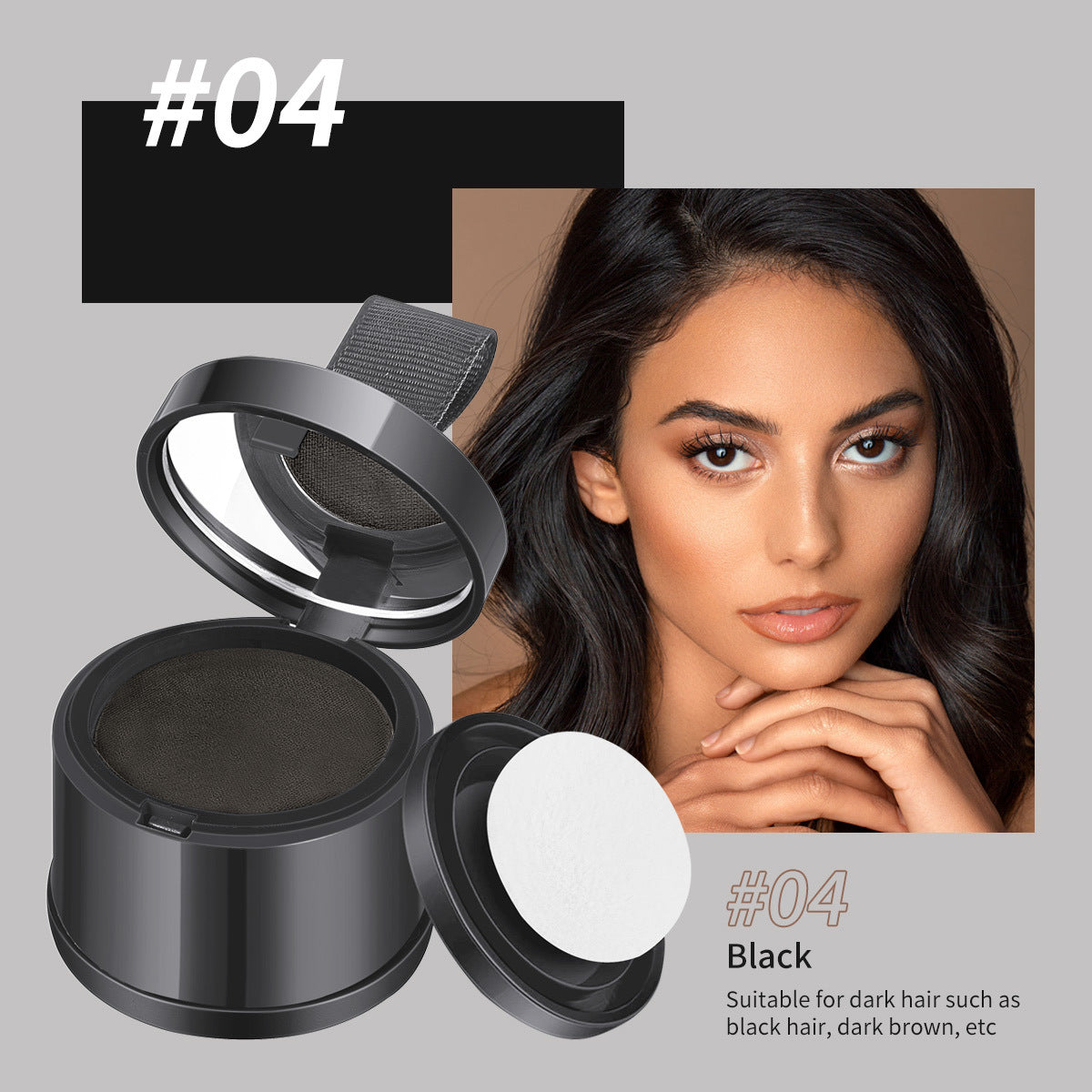 Maquillage capillaire ligne frontale poudre