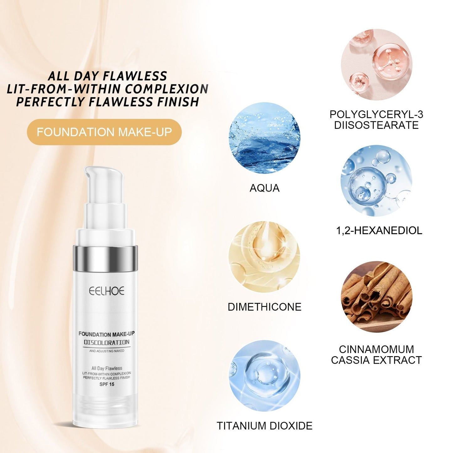 Fond de teint liquide correcteur longue tenue