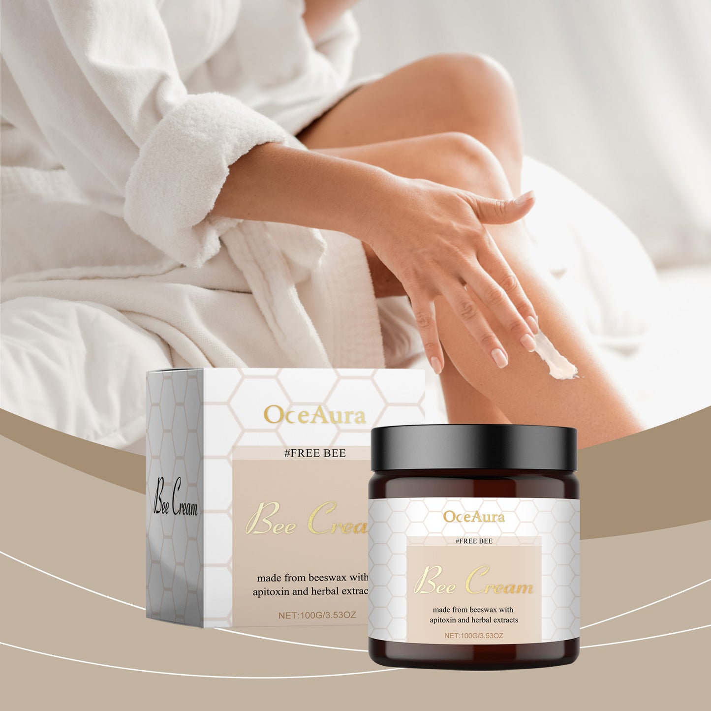 La crème au venin d'abeille OceAura hydrate, nourrit et apaise.