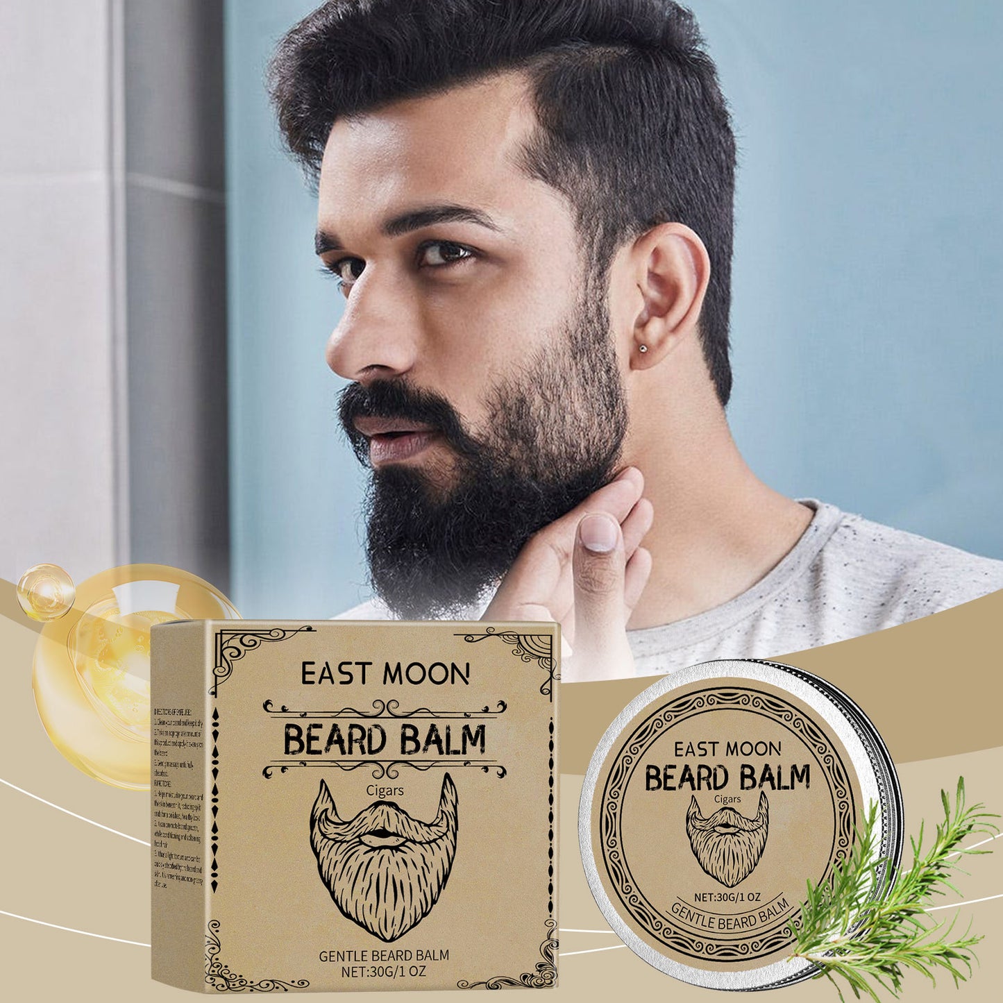Cigar Beard Care Wax Natural Gloss Care Each Beard Hair Must Display Mature Charm
