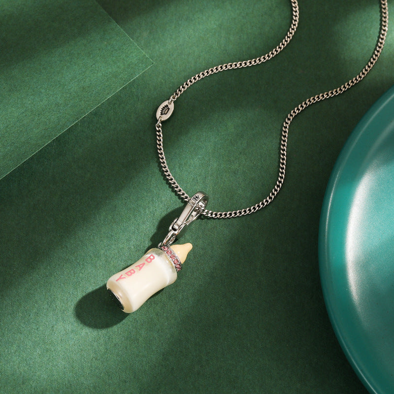 Collier de bouteille de souhait en acrylique