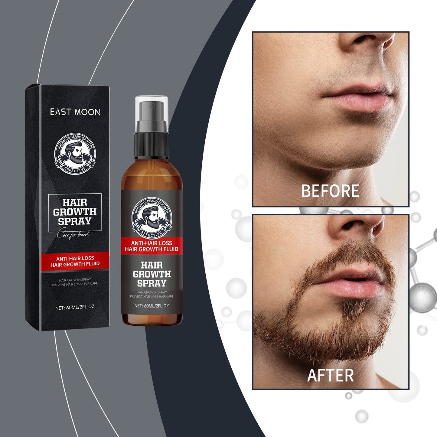 Spray réparateur barbe et cheveux homme soin