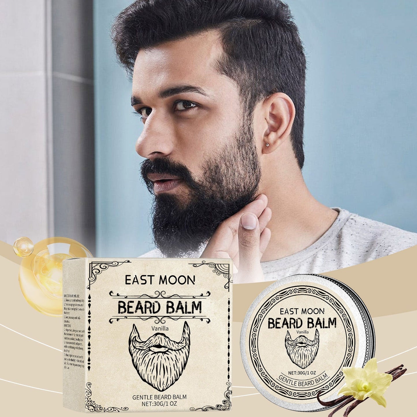 Cire barbe parfum vanille naturel hydratante