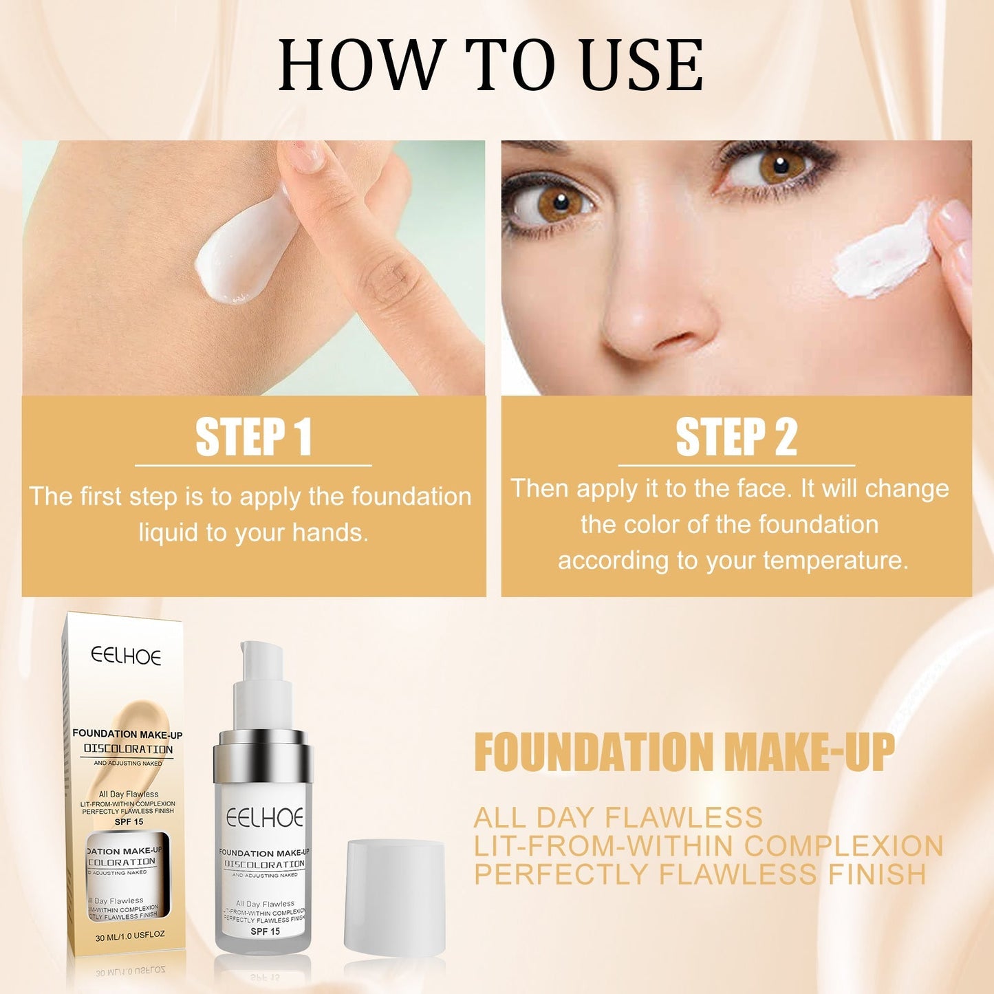 Fond de teint liquide correcteur longue tenue