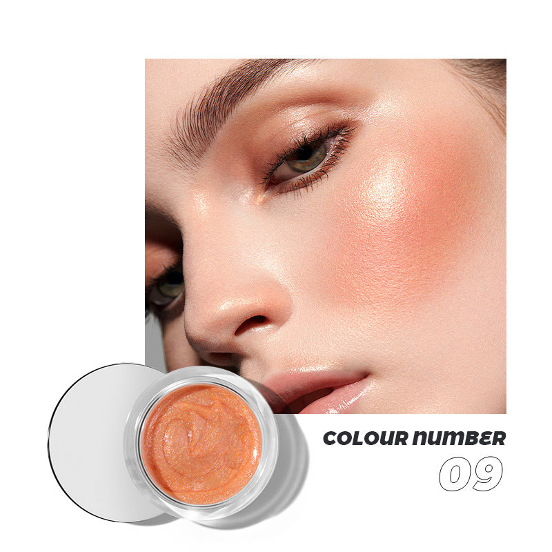 Pudaier Liquid Blush 10 Colors Lip and Cheek Makeup with Fine Glitter for Natural Glow and Contour