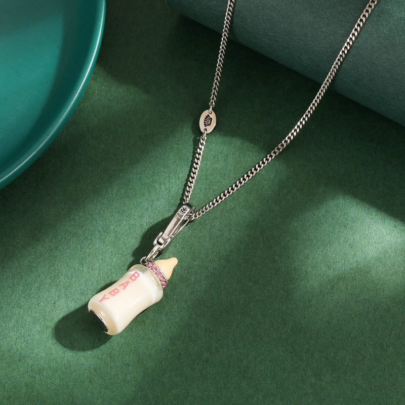Collier de bouteille de souhait en acrylique