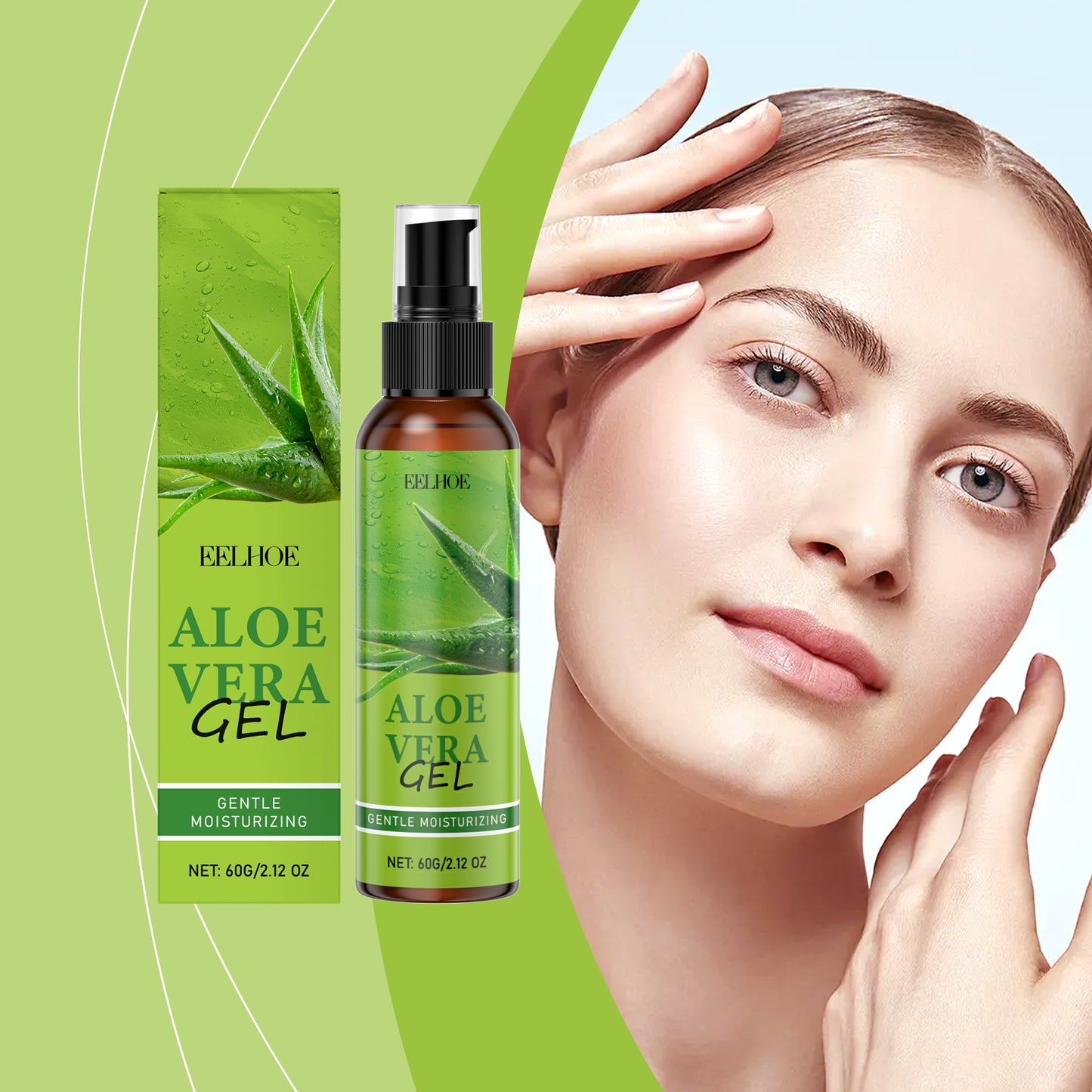 Soins gel Aloe Vera EELHOE visage apaisant