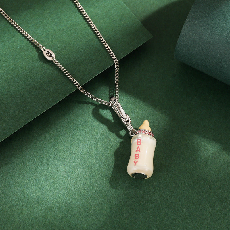 Collier de bouteille de souhait en acrylique