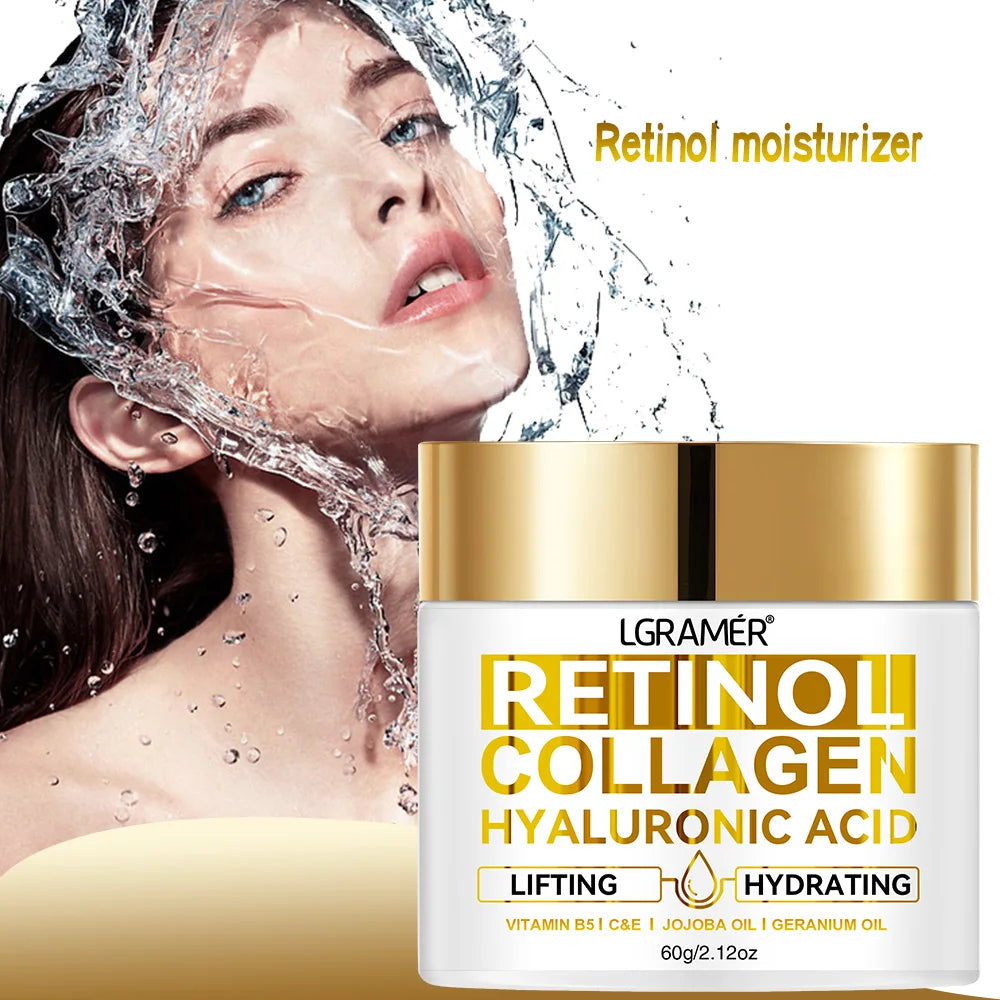 Crème visage rétinol hydratante Anti rides Soin au collagène