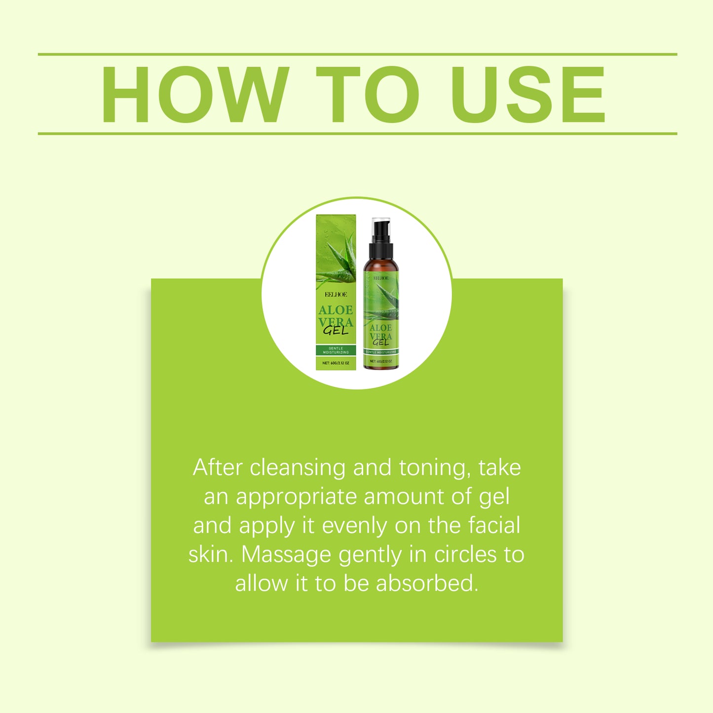 Soins gel Aloe Vera EELHOE visage apaisant