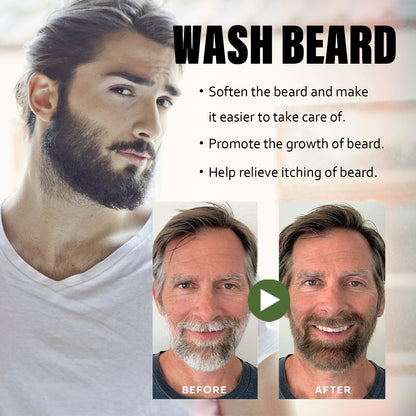 Savon à barbe au Polygonum Multiflorum – Nettoyage doux, hydratant et fortifiant pour une barbe noire et épaisse