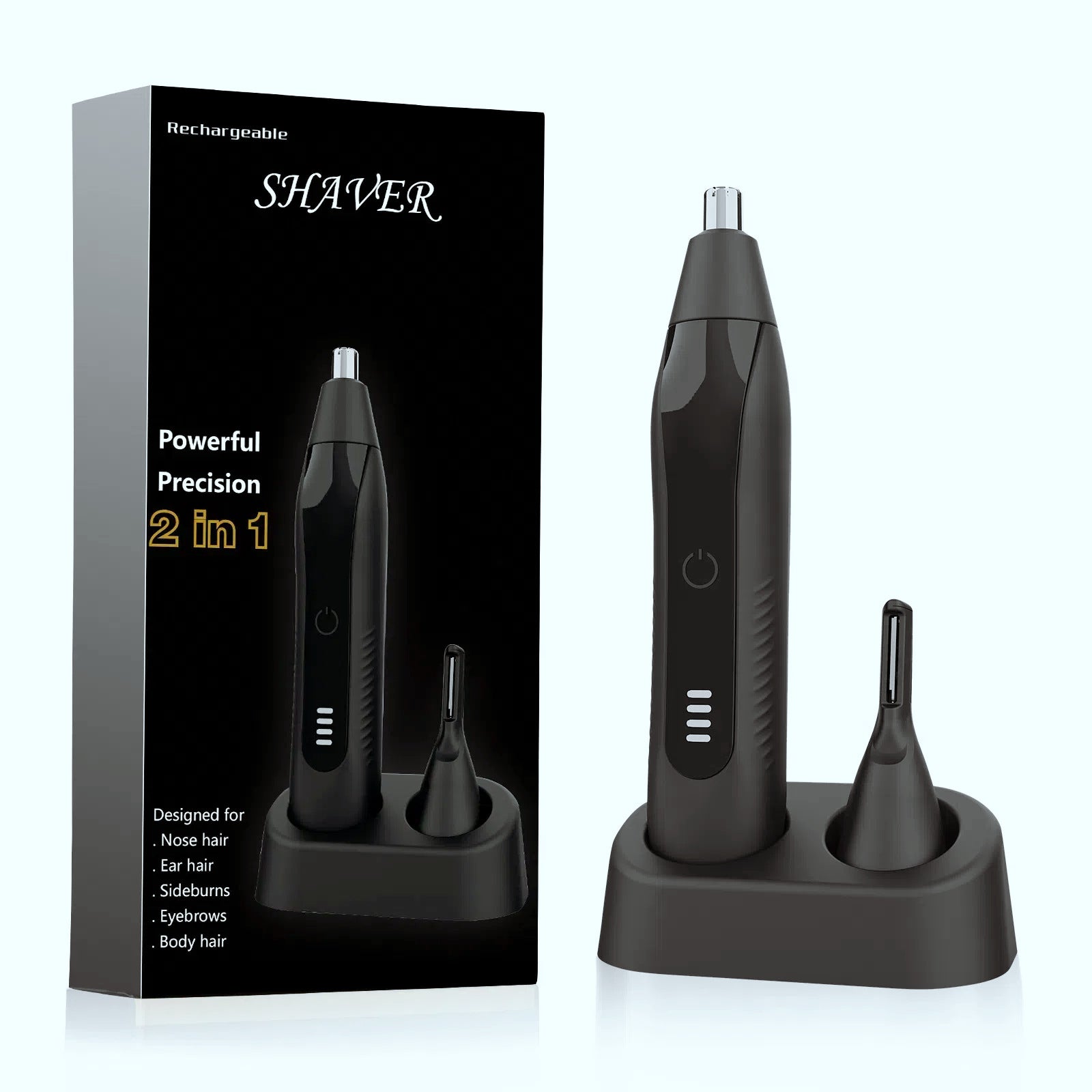 Tondeuse électrique rechargeable pour poils du nez et oreilles