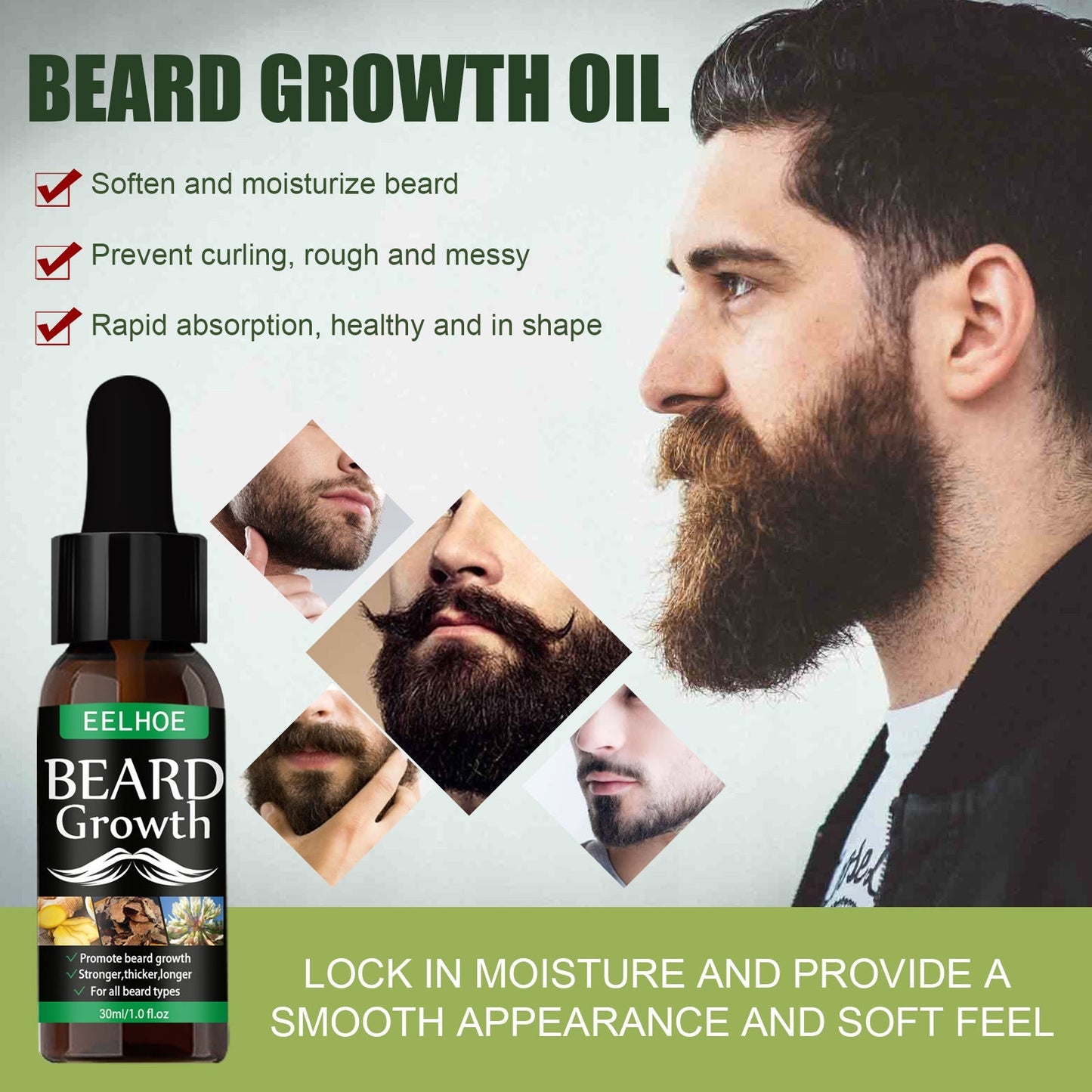 Huile barbe homme en spray soin nourrissant