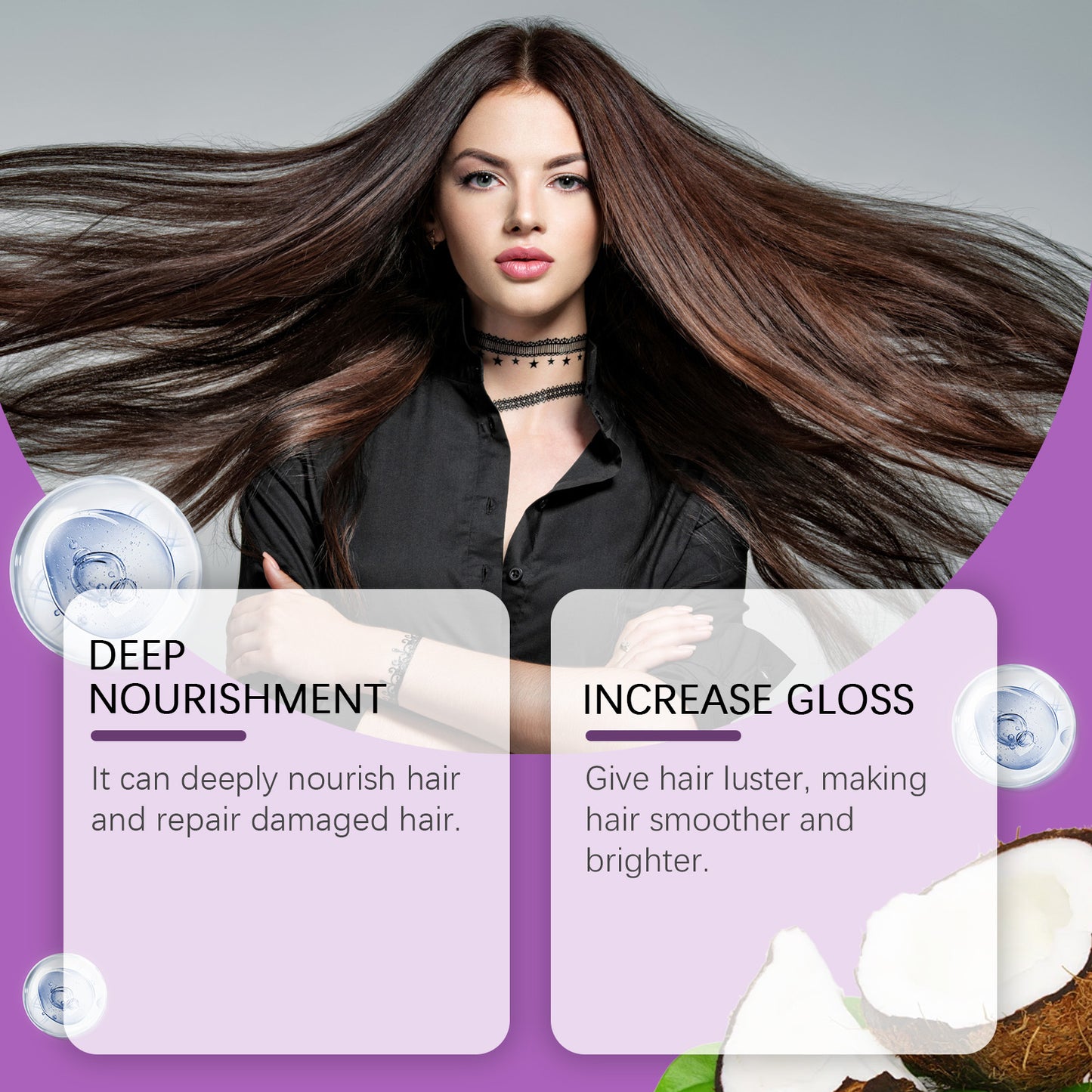 Masque cheveux au collagène, kératine EELHOE