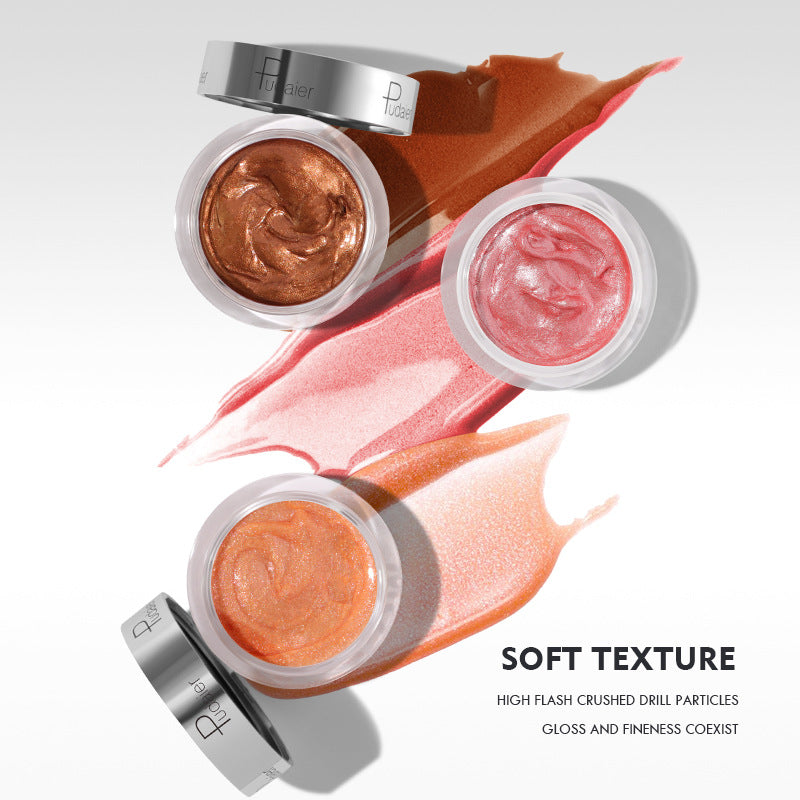 Pudaier Liquid Blush 10 Colors Lip and Cheek Makeup with Fine Glitter for Natural Glow and Contour