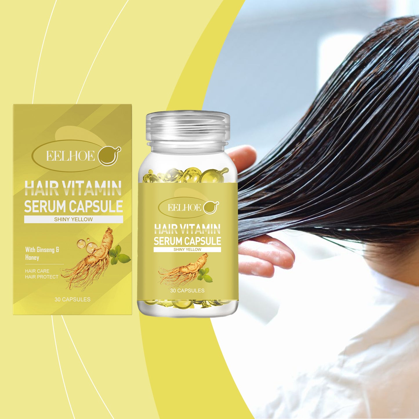 Capsules d’huile essentielle cheveux EELHOE