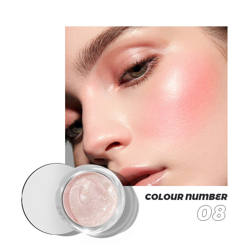 Pudaier Liquid Blush 10 Colors Lip and Cheek Makeup with Fine Glitter for Natural Glow and Contour