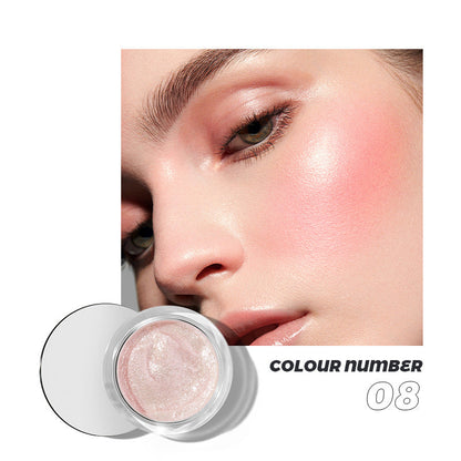 Pudaier Liquid Blush 10 Colors Lip and Cheek Makeup with Fine Glitter for Natural Glow and Contour