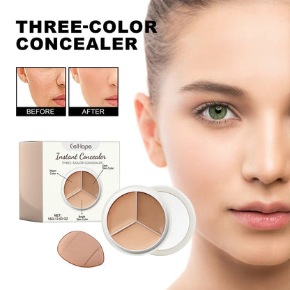 Correcteur anti-cernes trois teintes maquillage
