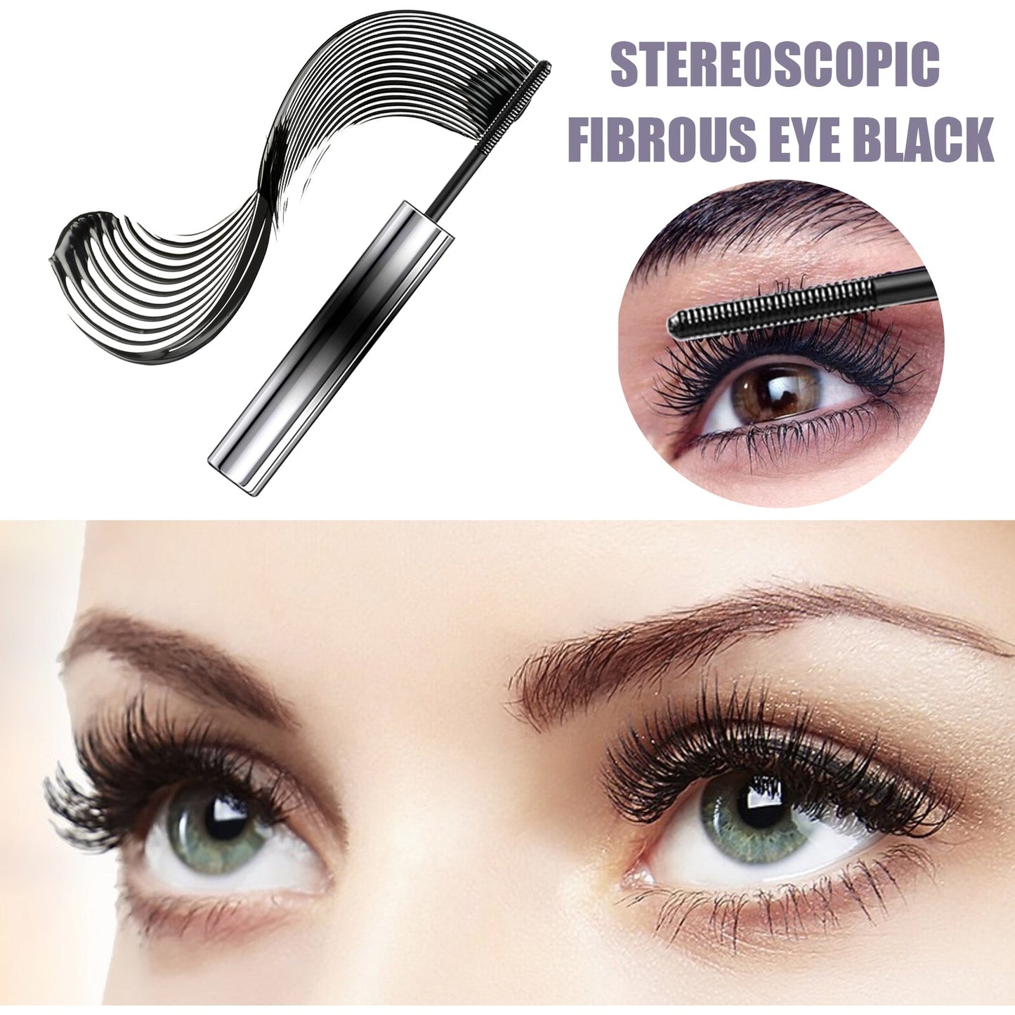 Black eyelash curling mascara Natural makeup thick long-lasting anti-sweat no smudging lengthening effect