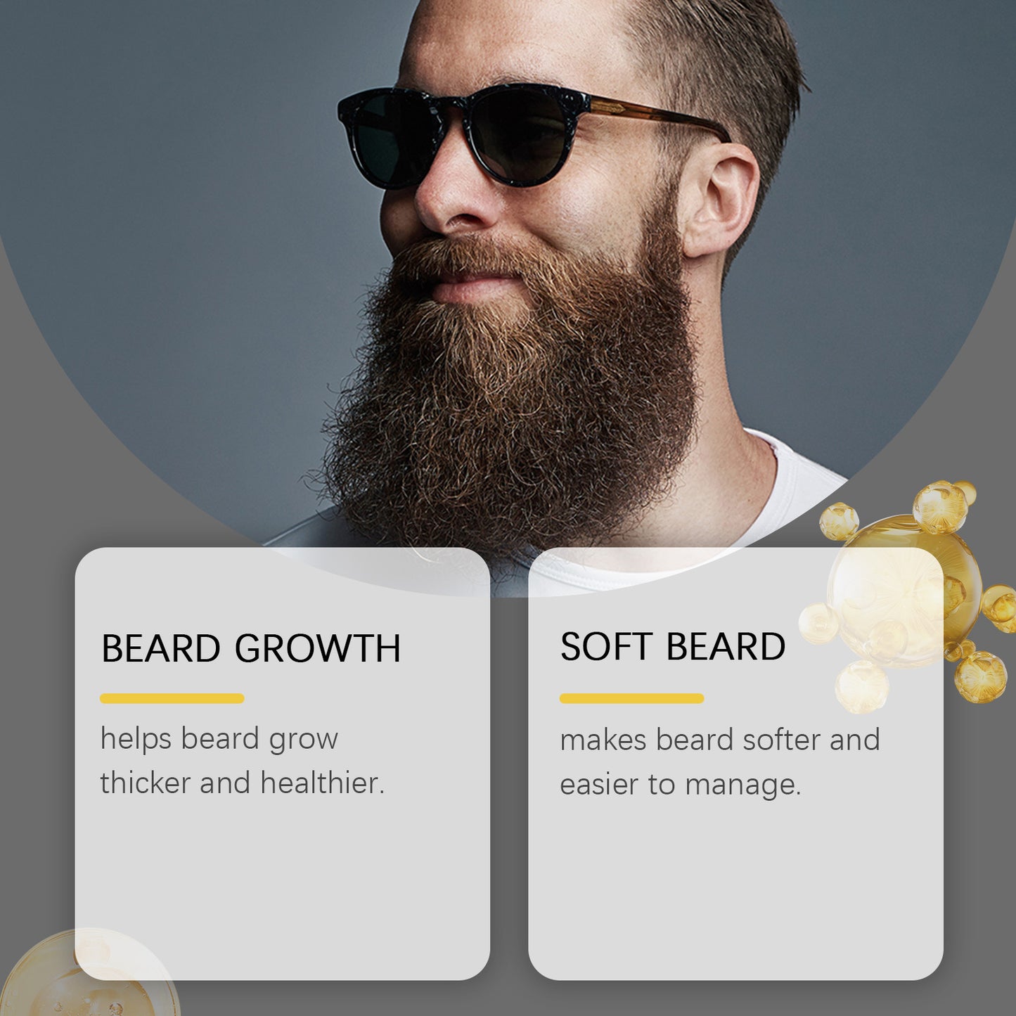 Huile à barbe homme East Moon – Douceur & Hydratation
