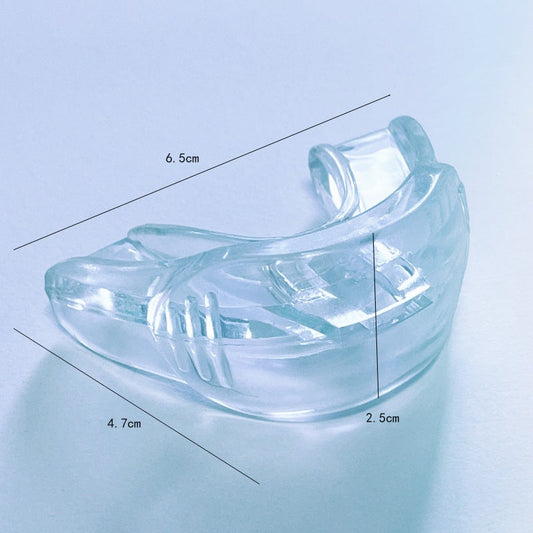 Gel and silicone mouthguard. Anti-snoring, anti-bruxism, and sports protection. Comfortable and adjustable.