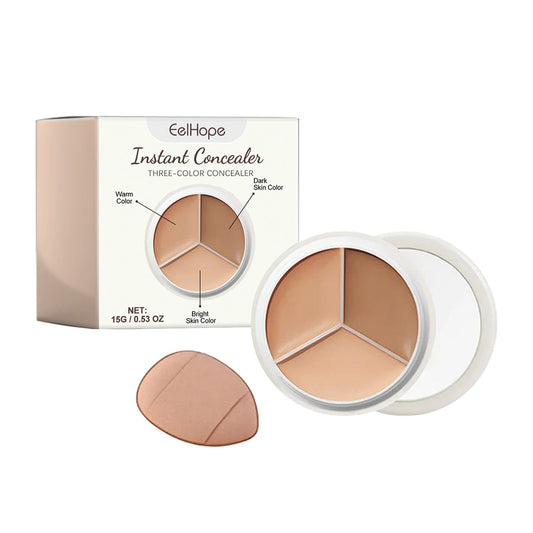 Correcteur anti-cernes trois teintes maquillage