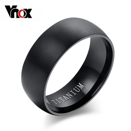ZOPI  Bague homme 100% titane noir 8 mm 168797006;20250911;1757608375ZqYCe Bijoux homme