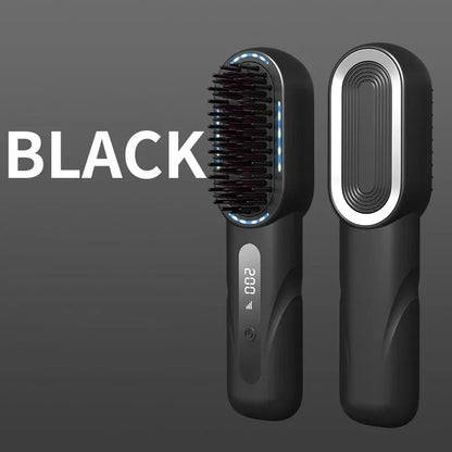 Brosse lissante sans fil cheveux Fer à lisser et boucleur rechargeable