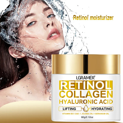 Crème visage rétinol hydratante Anti rides Soin au collagène