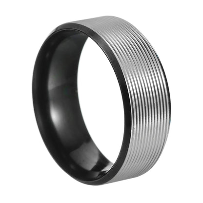 Boutique ÉclatsChic  Bague homme tungstène et inox Incrustation 168797026;20250911;1757608441Z4bBl Bijoux homme