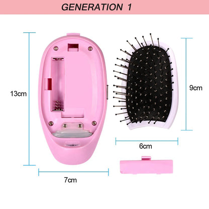 Brosse coiffante ionique noire Brosse à cheveux ionique mate avec peigne de massage capillaire