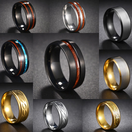 Boutique ÉclatsChic  Bague homme tungstène et inox Incrustation 168797026;20250911;1757608441Z4bBl Bijoux homme