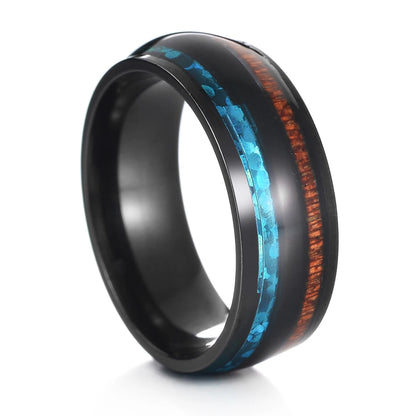 Boutique ÉclatsChic  Bague homme tungstène et inox Incrustation 168797026;20250911;1757608441Z4bBl Bijoux homme
