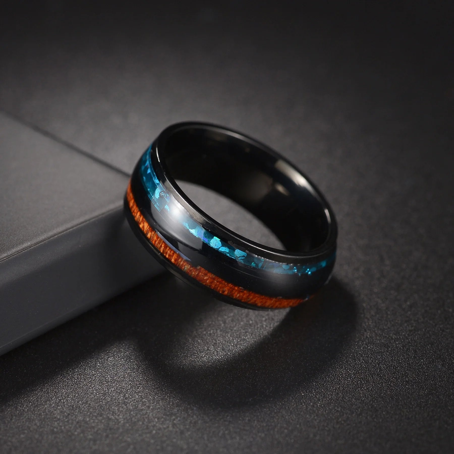 Boutique ÉclatsChic  Bague homme tungstène et inox Incrustation 168797026;20250911;1757608441Z4bBl Bijoux homme