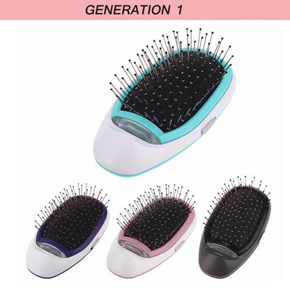 Brosse coiffante ionique noire Brosse à cheveux ionique mate avec peigne de massage capillaire