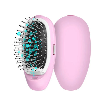 Brosse coiffante ionique noire Brosse à cheveux ionique mate avec peigne de massage capillaire